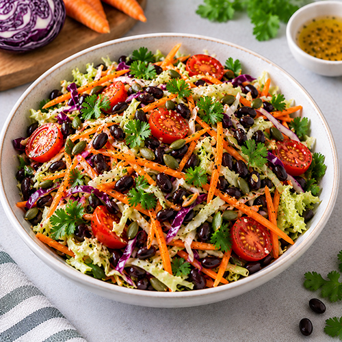 Salad đậu đen bắp cải cà rốt