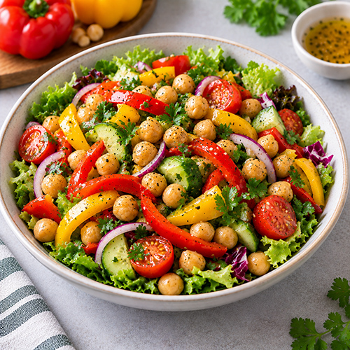 Salad đậu gà ớt chuông