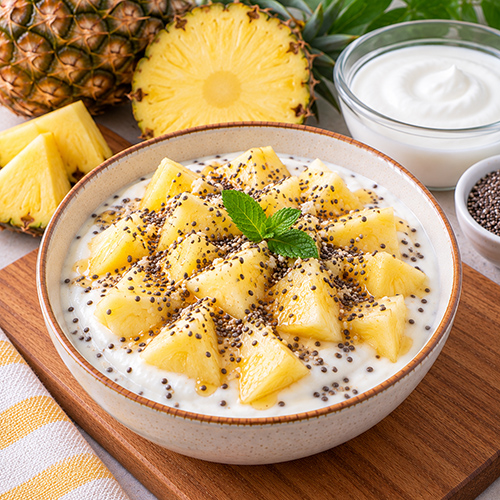Dứa sữa chua hạt chia