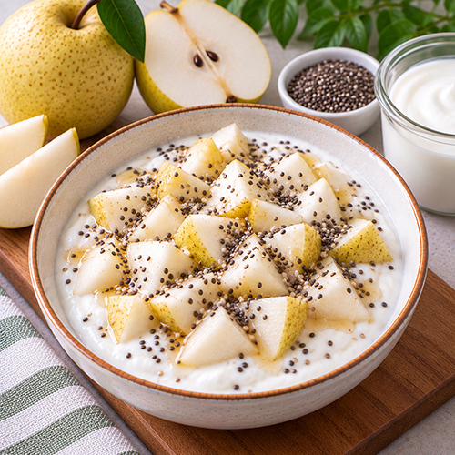 Lê sữa chua hạt chia
