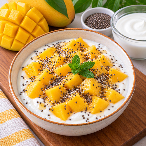 Sữa chua xoài hạt chia