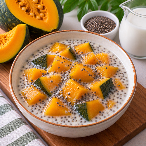 Chè bí đỏ hạt chia không đường
