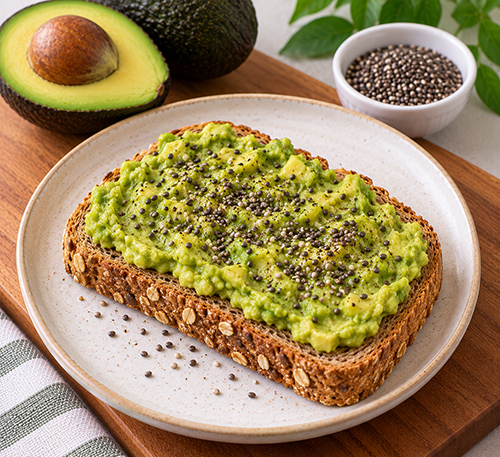 Bánh mì bơ nghiền hạt chia