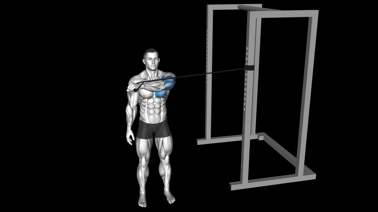 One Arm Band Cross Body Chest Press